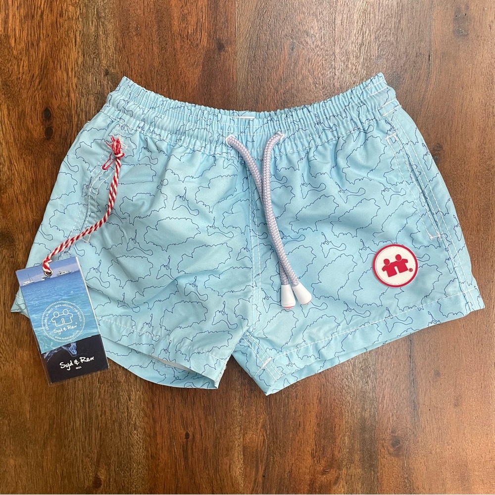 Syd & Rex “Island Lines” Boys Swim Trunks Size 2